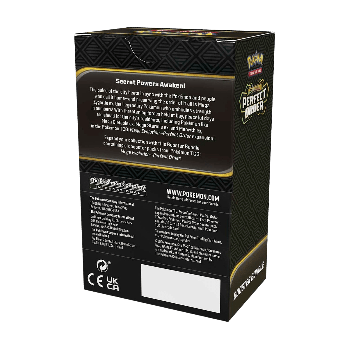 Pokemon Perfect Order booster packs Mega Evolution series