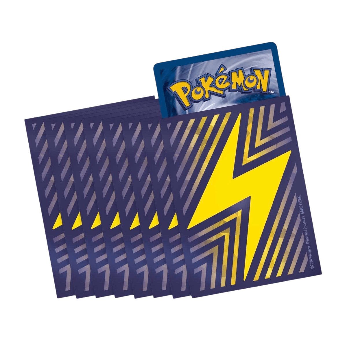 Pokemon Surging Sparks ETB 65 premium card sleeves with Stellar Tera Pikachu design