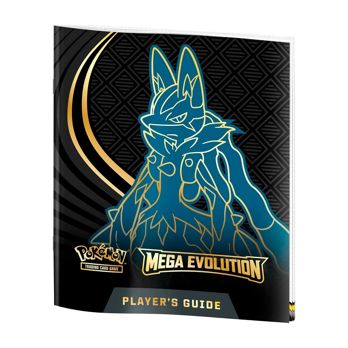 Pokemon Mega Evolution player's guide with a lucario illustration.
