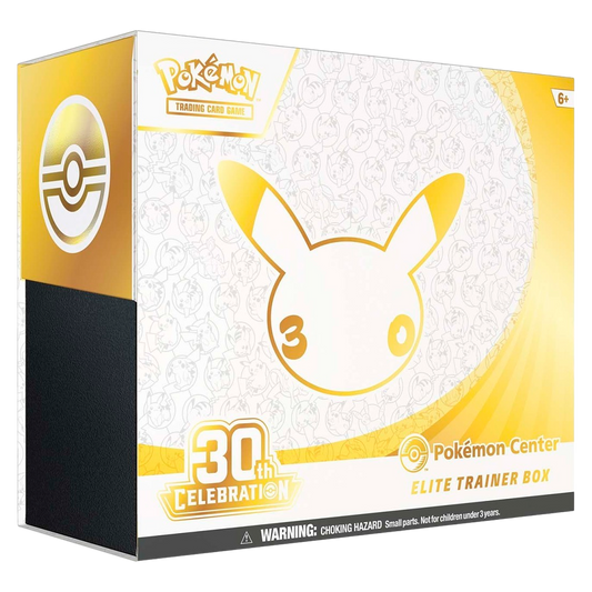 Pokemon 30th Celebration Pokemon Center Elite Trainer Box — front view, factory sealed