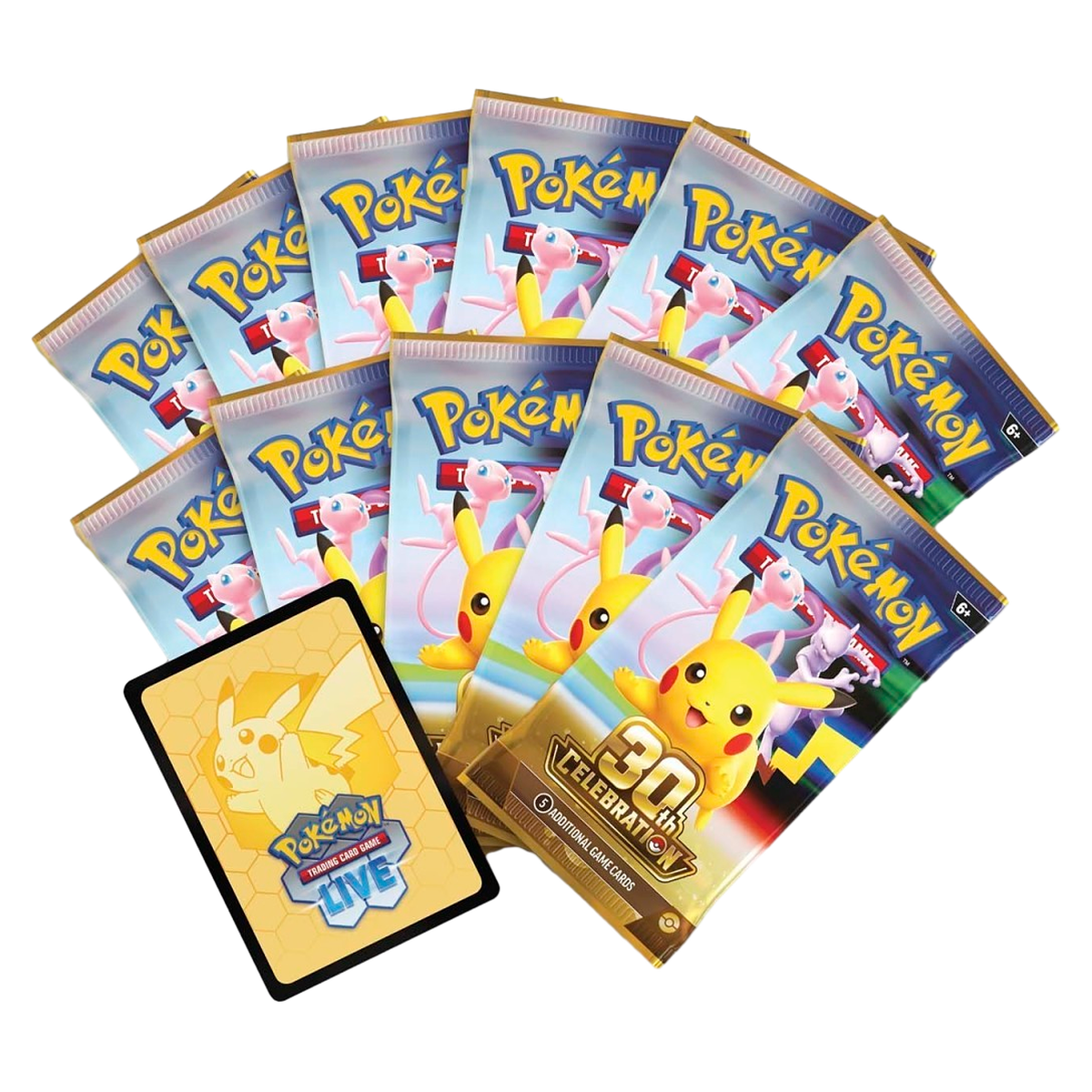 Pokemon 30th Celebration Pokemon Center Elite Trainer Box — contents spread, factory sealed