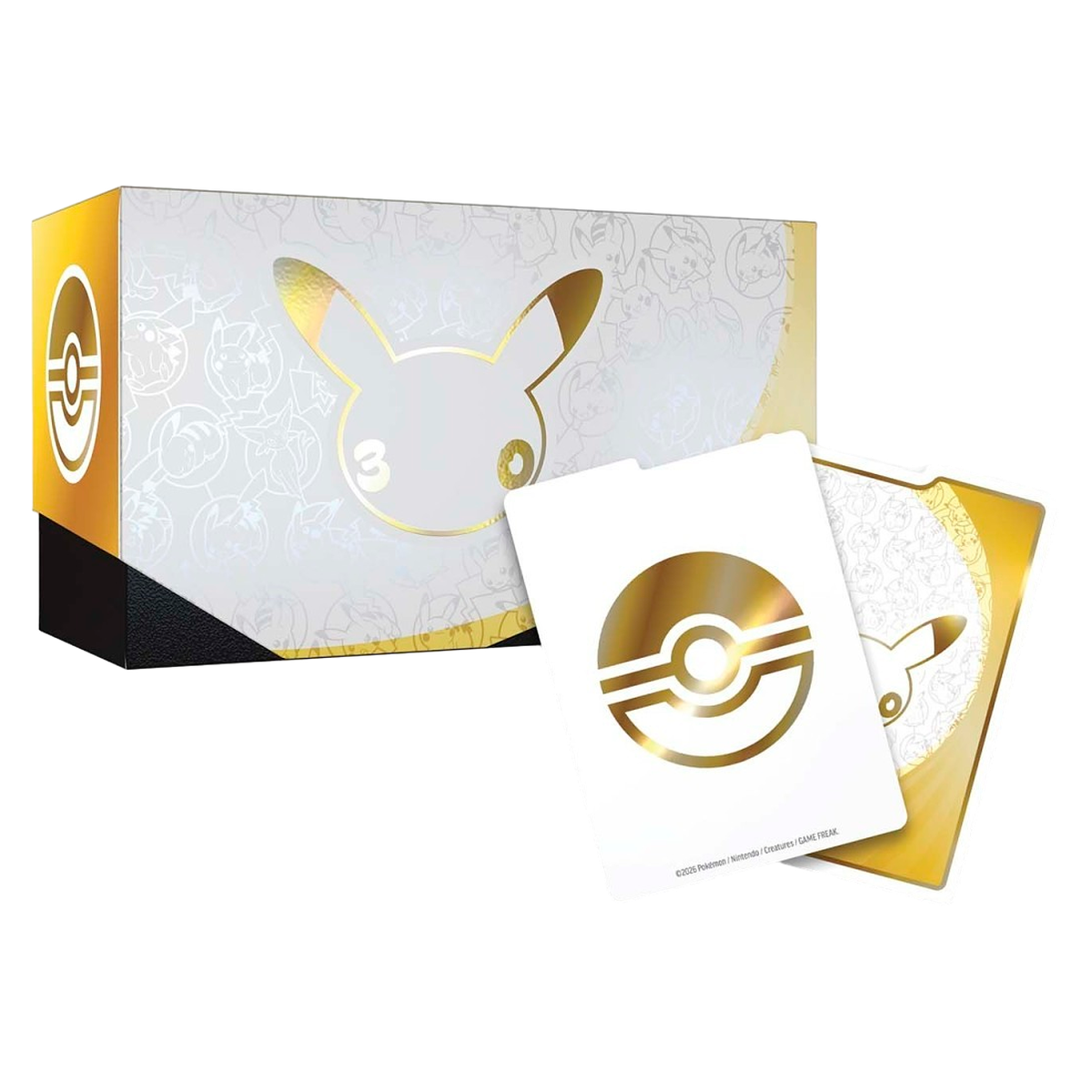 Pokemon 30th Celebration Pokemon Center Elite Trainer Box — accessories detail, factory sealed