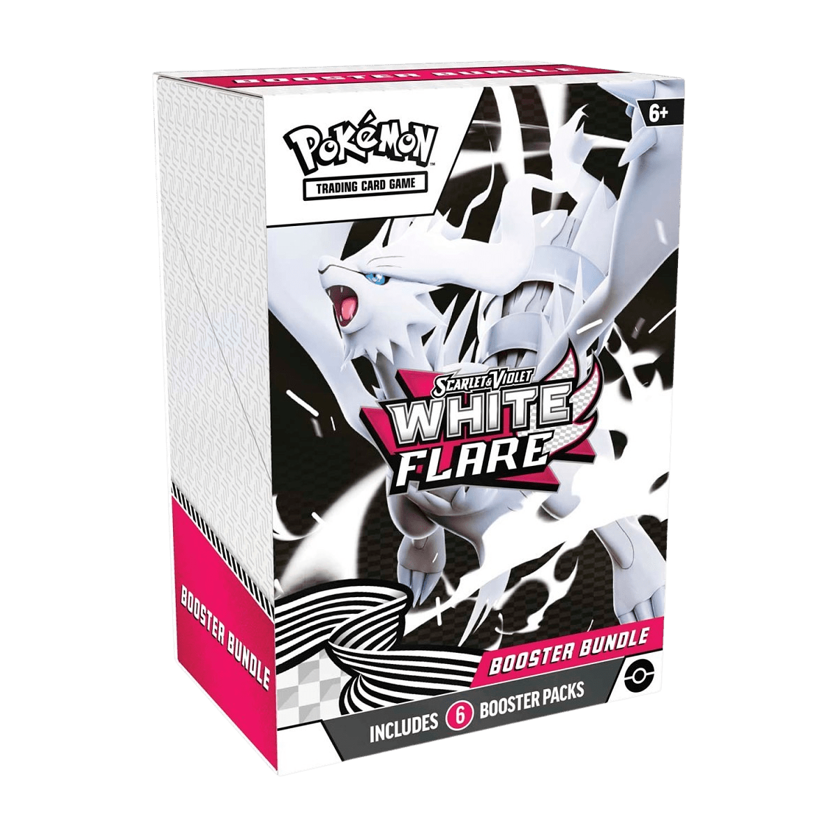 Pokemon White Flare Booster Bundle front packaging 6 packs