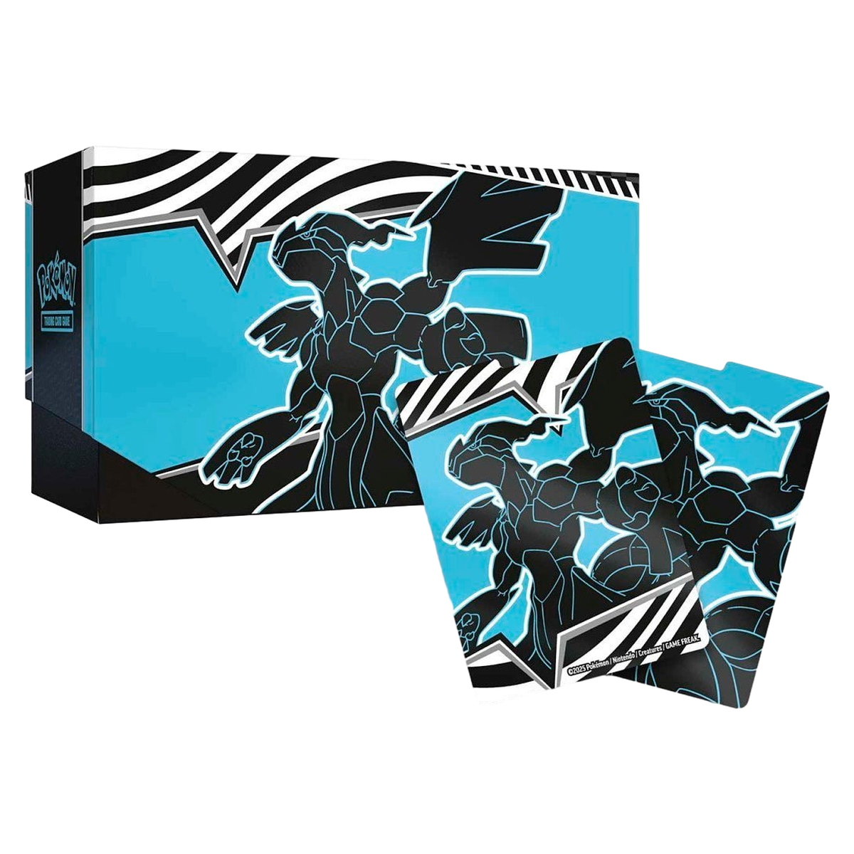 Pokemon Black Bolt ETB storage box with card dividers and artwork