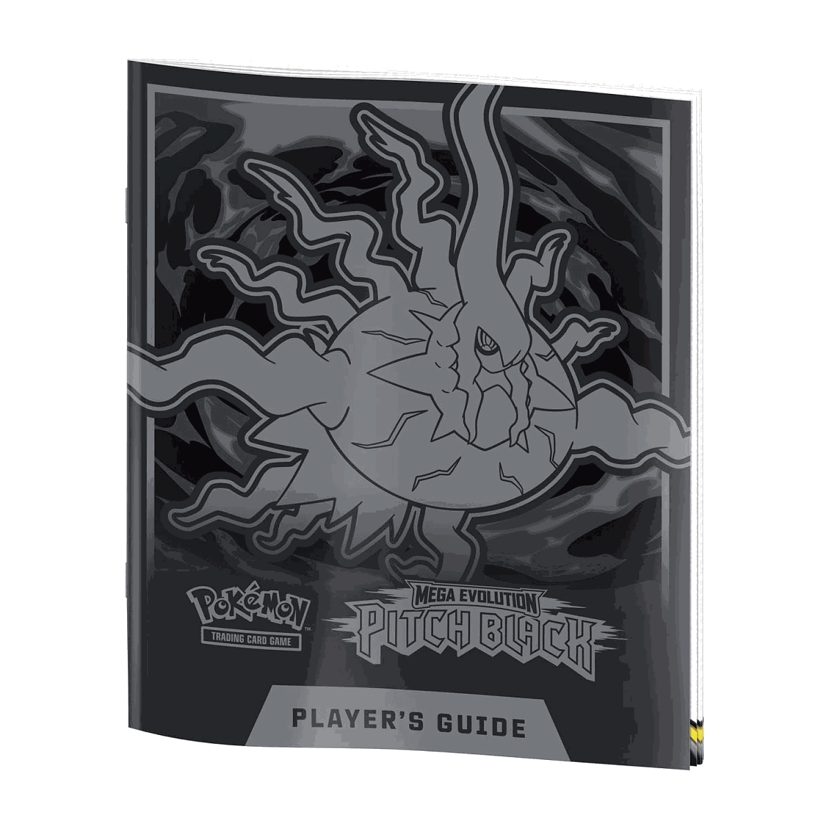 Mega Evolution Pitch Black player's guide booklet with Mega Darkrai cover art