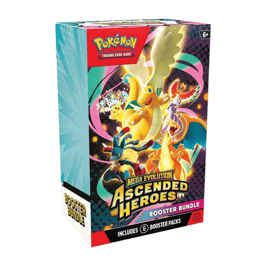 Pokemon Ascended Heroes Booster Bundle box front with Mega Evolution artwork