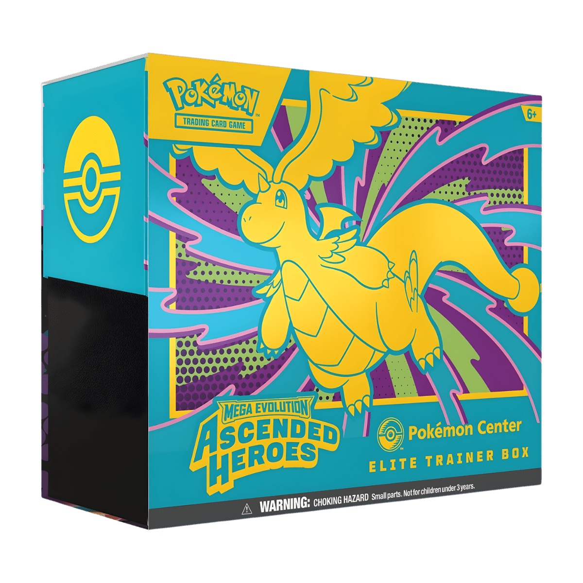 Pokemon Ascended Heroes ETB (Elite Trainer Box) – front packaging featuring Mega Dragonite artwork.