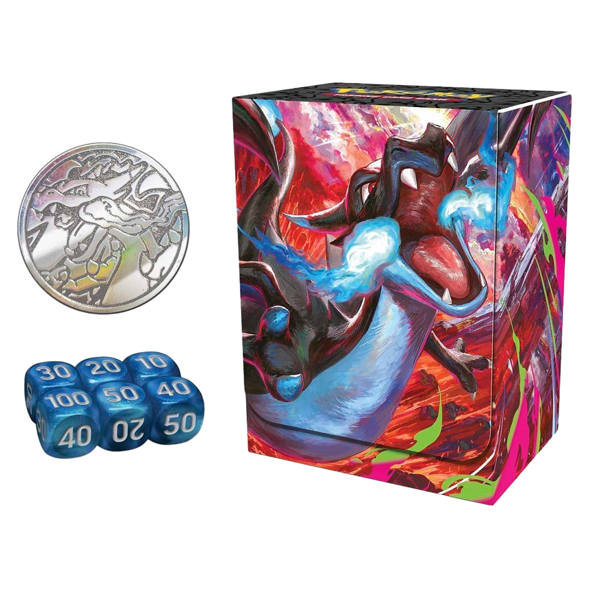 Pokemon Mega Charizard X ex UPC premium playmat with Mega Charizard artwork