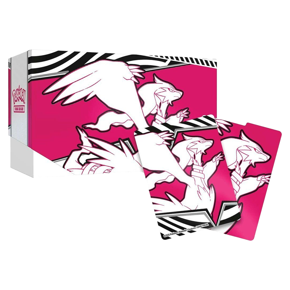 Pokemon White Flare ETB storage box with card dividers and artwork